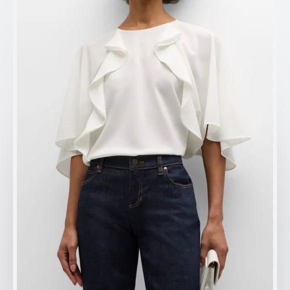 Frame Denim Tops - FRAME
Short-sleeve Ruffle Blouse In Cream